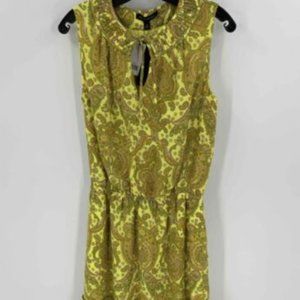 NWT Banana Republic Women’s Fit & Flare Dress Yellow Paisley Sleeveless Lined S